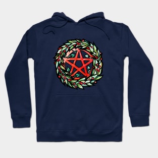 Pagan Witch Yule Wreath Hoodie